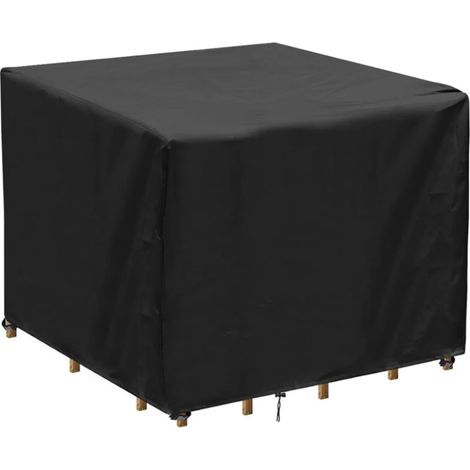Housse Table de Jardin Carrée, Bache Salon de Jardin Imperméable, Anti-UV,210D Oxford Tissu Housse de Table Chaise Meubles de Jardin Extérieure (90x90x90cm) (1/4)