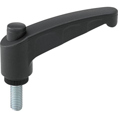 Leva di serraggio con Ag termoplastico. Dimensione 45. M 6x20. Contenuto: 5 pezzi Fortis.