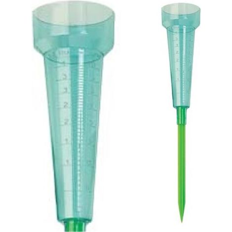 Pluviometro de Jardin. 40 L/m2. con Pincho Resistente para Clavar