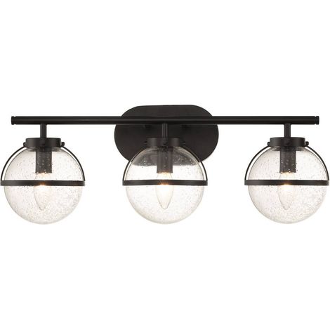 Elstead Hinkley Hollis Lampada da parete per bagno nera, IP44 (1/5)