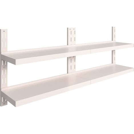Maison Exclusive - Schweberegale mit 2 Böden 2 Stk. Edelstahl 200 (1/5)