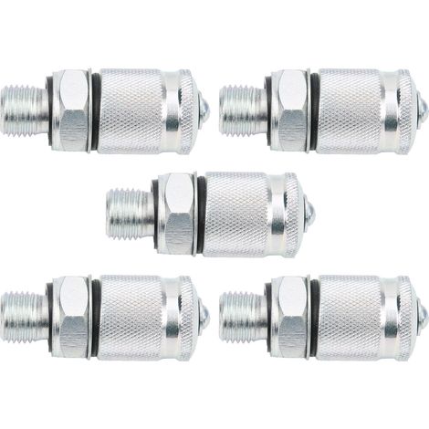 Lot de 5 adaptateurs de test hydraulique, raccords filetés de mesure de pression PT/PPT UNF 1/2 pouce (1/5)