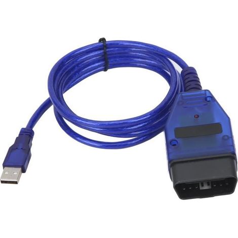 Câble de Diagnostic OBD2 - ASHATA - Compatible avec plusieurs modèles - USB - Couleur Bleu - Universel-Ywey (1/4)
