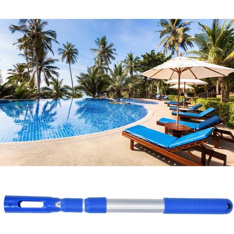 Perche télescopique pour piscine - Accessoire de nettoyage pour filet, râteau et brosse