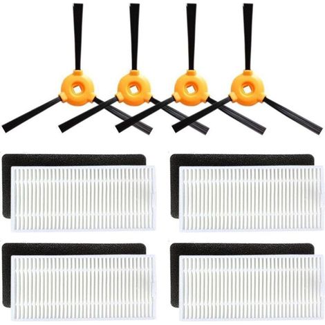 Kit d'accessoires de rechange pour robot aspirateur Ecovacs Deebot N79 – filtres et brosses latérales, lot complet (1/5)
