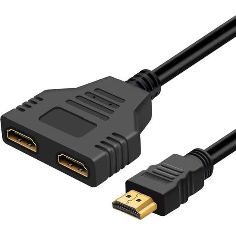 Hdmi Adaptateur Câble Splitter Hdmi 1 In 2 Out Hdmi Male (1/5)