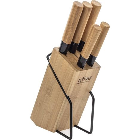 Küchenmesser-Set mit Bambusständer, 5 Messer (1/5)