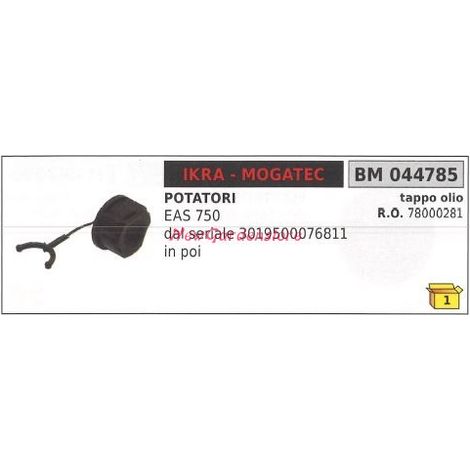 Öleinfülldeckel IKRA Astschere EAS 750 DA S/N 3019500076811 044785