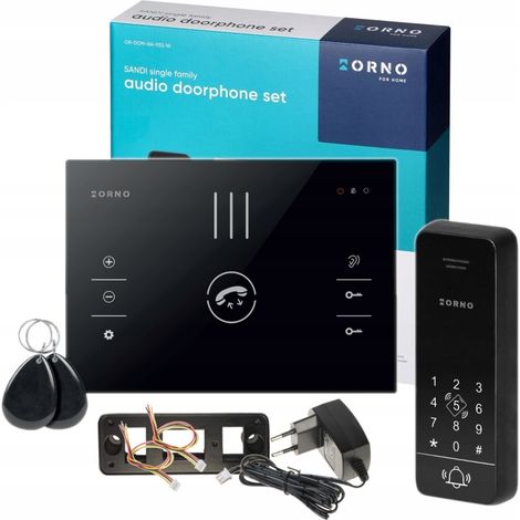 Interphone vidéo OR-DOM-BA-933/B - Noir - Système à 2 fils - avec RFID et clavier (1/5)