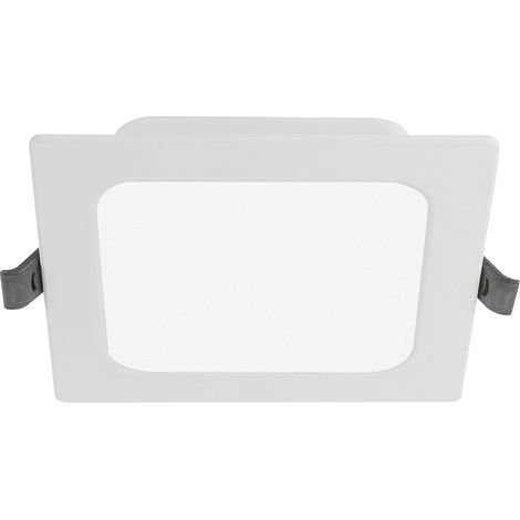 Spot LED encastrable plat 6 W 540 lm – Plafonnier carré 4000 K blanc neutre IP40 – Panneau LED encastrable AC 220-240 V – 14 x 12,5 cm (1/2)