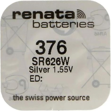 Pile bouton Renata 376 argenté 1 55 volts 27 mAh