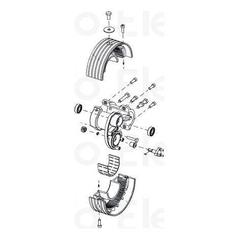 Semicorona 240 MM Per Motore Serranda 240 / 76 Ricambio FAAC GENIUS 6020529 (1/3)