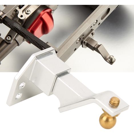 Attelage de remorque en métal argenté 1/10 pour D90 RC, crochet d'attelage pour SCX10 CC01, pièce de rechange pour voiture télécommandée (1/4)
