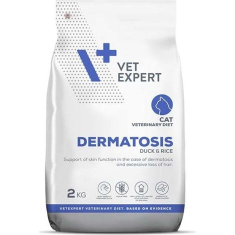 Dieta veterinaria VetExpert para la dermatitis en gatos, 2 kg
