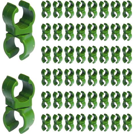 CCYKXA 50pcs Connecteurs de pieu de jardin 16 mm Clips poteau tente en plastique pour les cadres serre, support fleurs, configuration tente culture, enjeux plante, structures ja (1/5)