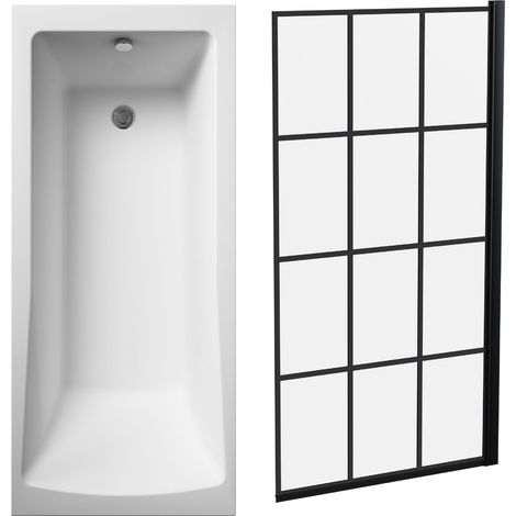 Square Single Ended 1700x700 with Leg Set & Black Square Framed Screen