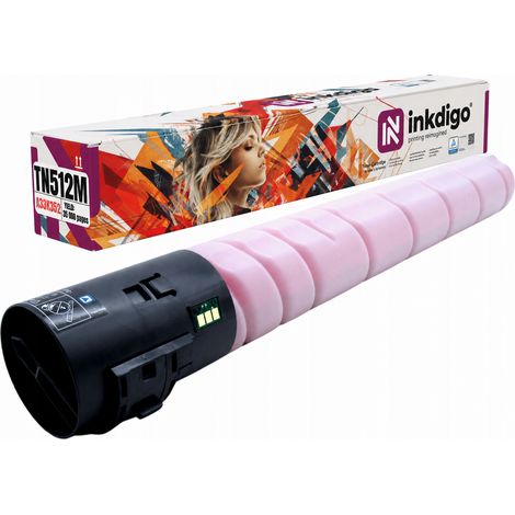 Inkdigo Toner TN512M kompatibel mit Konica Minolta Bizhub C454, C554, C454e TÜV-zertifiziert (1/5)