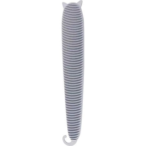 Peine para gatos, peine para mascotas, peine de masaje para mascotas, lavable, seguro, cepillo de masaje para gatos duradero, forma de lengua, plástico, Starlight (gris) (1/5)