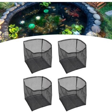 Sacs de plantation pour bassin - 4 pots mesh PVC réutilisables 1.4 gallons pour plantes aquatiques, nénuphars et lis (1/4)