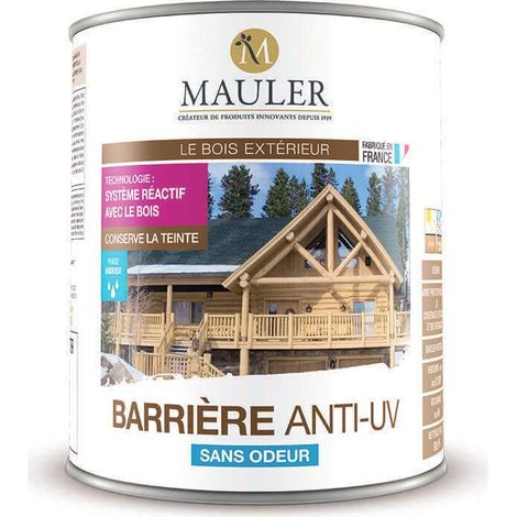 Protection anti UV pour extérieur sans odeur - 5L Incolore - Norme NF EN 927-6 - Barrière anti UV Mauler