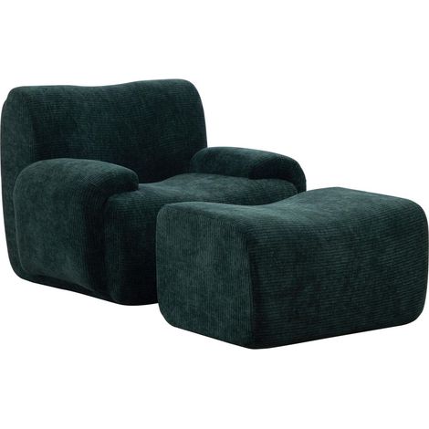 Canapé pouf inclus mousse haute élasticité 30d revêtement chenille montage sans assemblage emballage sous vide (1/5)