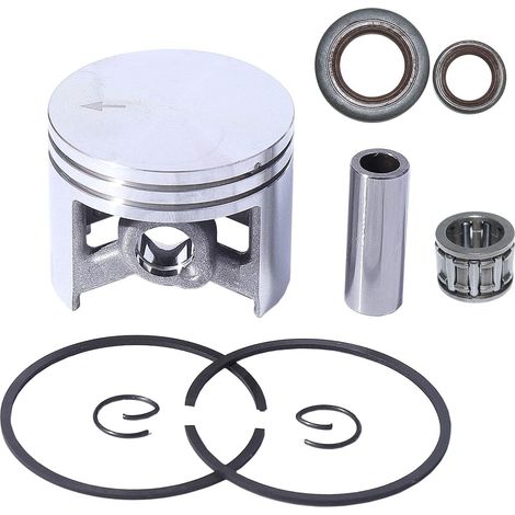 Kit de piston de 50 mm pour Stihl 044 MS440 avec segments de 12 mm, goupille de piston, tronçonneuse 1128 030 2015, kit de piston, roulement à aiguilles de piston, joint d'huile (1/5)