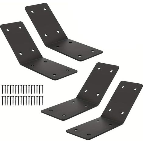 Support d'angle en fer noir à 45 degrés pour tonnelle, pergola, patio, matériel de construction, 127 x 127 x 76 mm (1/5)