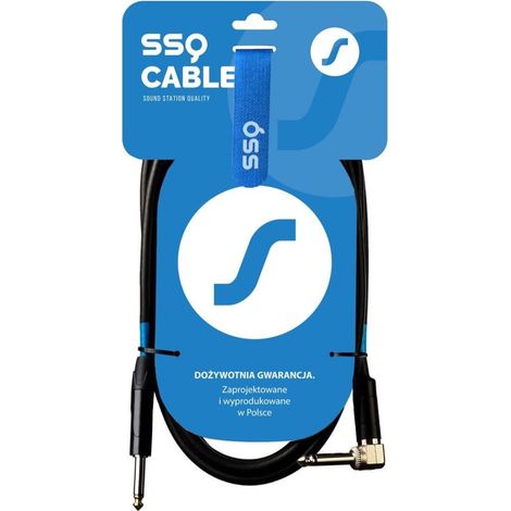 Câble jack mono SSQ JMPJMK4 SS-1469 - Jack mono (coude à 90°) 4 m Noir (1/2)