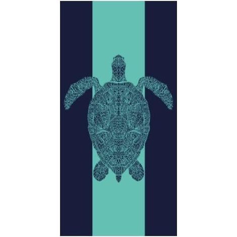Plage Microfibre Anti Sable Homme Femme - Serviette Piscine de Bain, Couverture de Plage pour Natation Sport, Super Absorbant, 180x90 cm, motif tortue (1/5)