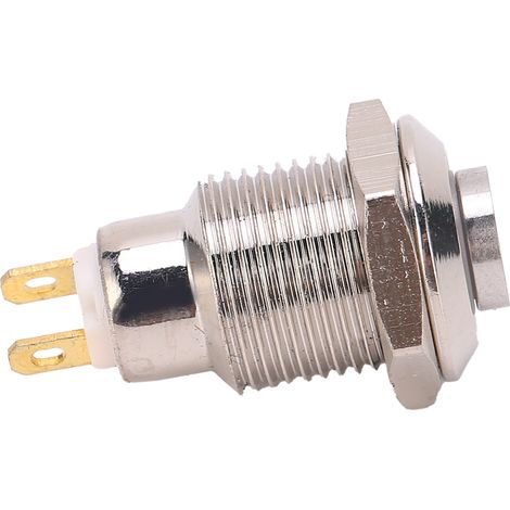 Momentaner Drucktaster mit Tippstartfunktion, Ein/Aus-Schalter, wasserdicht, Metall, hoher runder Kopf, 10 mm, 3 V (1/5)