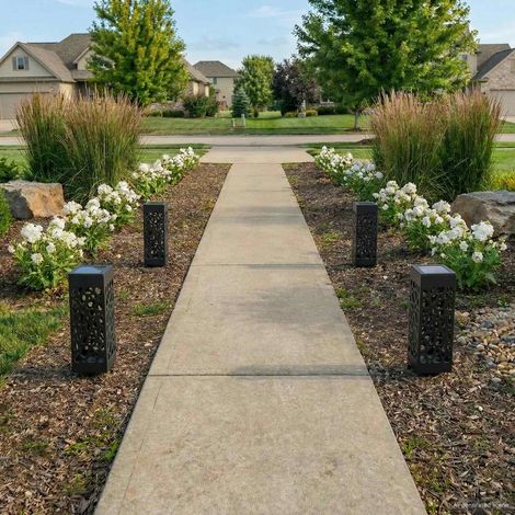 vidaXL Outdoor Solar Lights with Ground Spike 4 pcs Warm White 29 cm (1/5)