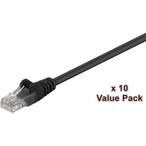 MicroConnect U/UTP CAT5e 2m Nero 10 pezzi