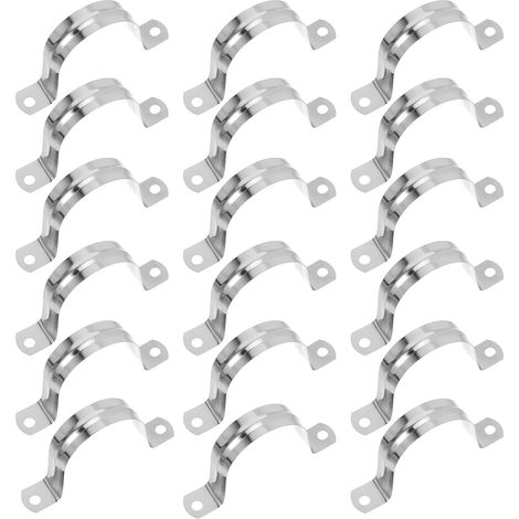 50 Colliers de Serrage en U en Acier Inoxydable Antirouille pour Tuyaux de 50 Mm, Clips de Selle Robustes pour Fixation Suspendre Murale de Conduits Industriels, Lot de (1/5)