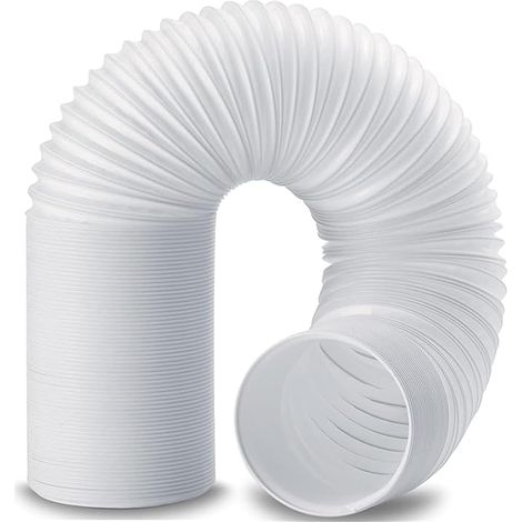Tuyau d'évacuation 3 m Ø 150 mm Tuyau D'évacuation D'air flexible Tuyau Climatiseur Mobile pour Climatisation Déshumidificateur Extracteur, tuyau flexible (Blanc,Ø150mm/Longueur1.5m) (1/5)