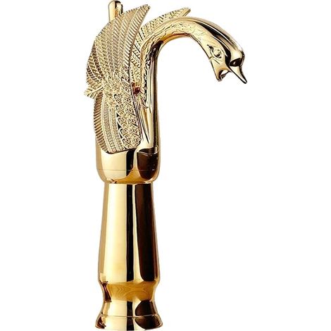 Grifo de lavabo de baño, diseño contemporáneo, construcción de latón duradero, grande (1/2)