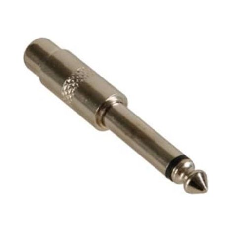 Fiche Rca Femelle Vers Jack Male 6 35mm Mono - Nickelé