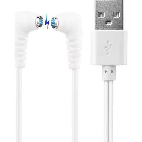 Remplacement Chargeur USB Câble de Charge 80cm avec 2 Connecteurs Magnétiques compatible avec Jouet Massager Électrique (1/5)