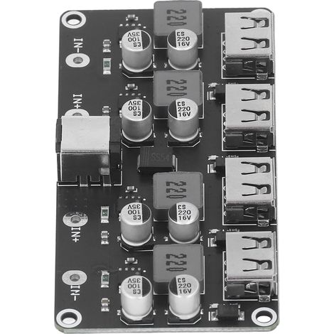 Convertisseur Buck 4 canaux USB 6-32 V vers 3-12 V, carte d'alimentation CC à charge rapide (1/5)