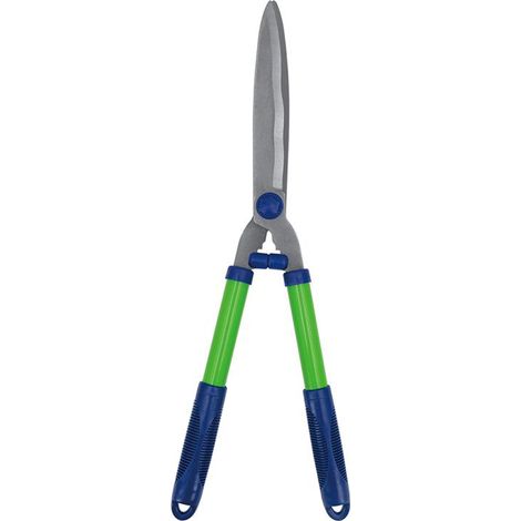 Cisaille à haie lames ondulées  En acier carbone  Robuste et efficace pour tailler les haies avec précision  53 x 18 cm  Noir et argent  TRENDYFLAIR (1/2)