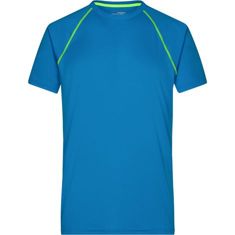 James & Nicholson Funktions-Shirt Herren JN496 Gr. 2XL bright-blue/bright-yellow