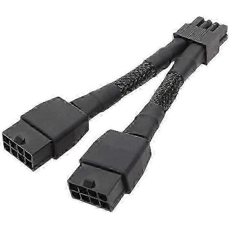 Câble d'alimentation double 8 broches vers 8 broches pour carte graphique NVIDIA TESLA K80/M40/P100/V1 GPU 10 Noir SZRH AM (1/5)