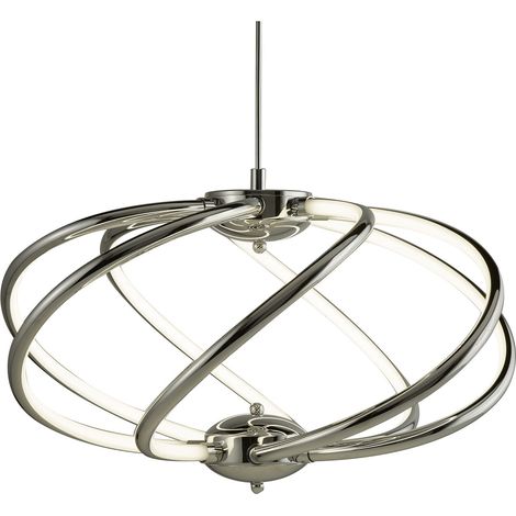 Searchlight Bardot - Lampada LED a sospensione sferica da soffitto cromata (1/5)