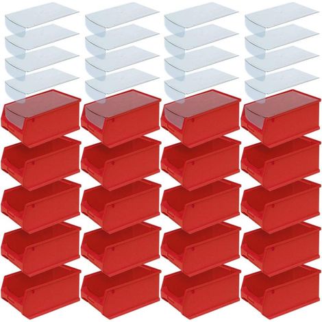 BRB 20 Sichtboxen PROFI LB3 mit Staubdeckel, rot, 7,6 Liter, LxBxH 350x200x150 mm (1/2)