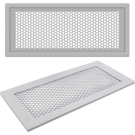 Couvre-Évents de Sol en Silicone pour, Ensemble de 2 Pièces pour Registres de 4 X 10 Pouces, Gris (1/5)
