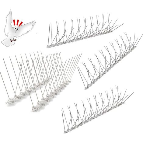 Pic anti pigeon inoxydable 1M – 4 rangées pré-assemblées – Pique flexible pour balcon – Protection contre corbeaux et moineaux (1/5)
