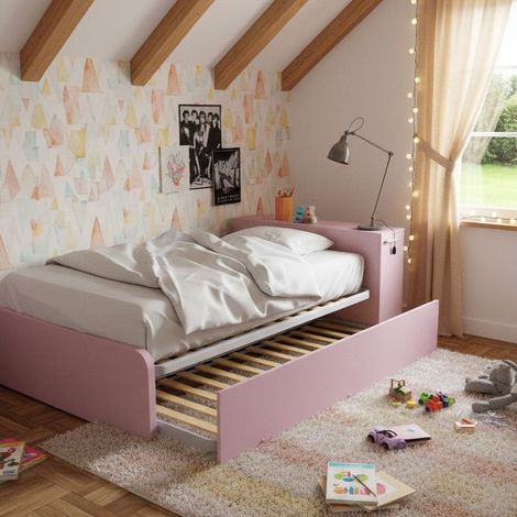 Letto una piazza e mezza 120x190 con contenitore e secondo letto estraibile - Cipriaf3c4ff