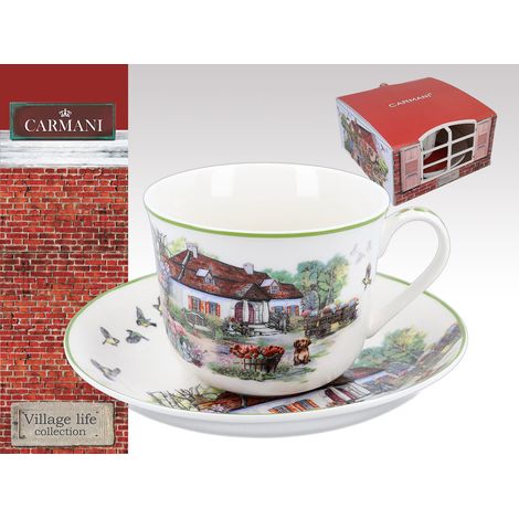 Carmani, tazza e piattino - White Manor House/Country Life