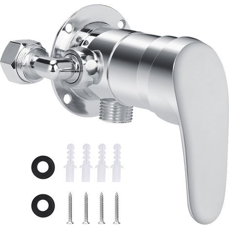 Robinet d'angle en laiton zingué G1/2, vanne mélangeuse multifonction pour douche solaire, raccord en T. (1/5)