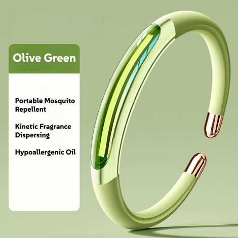 Bracelet Anti-Moustiques Réutilisable -  Plaquettes Incluses aux  Essentielles - 1Mois de Protection - Sans DEET
