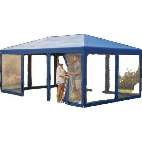 Carpa para fiestas, telas resistentes, fácil montaje, verde militar (1/2)